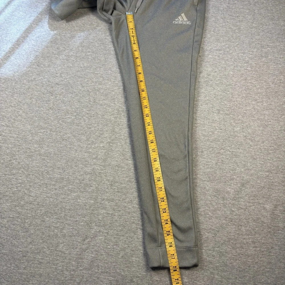 Adidas Aeroready Drawstring Athletic Pants Joggers Small Light Gray White Logo